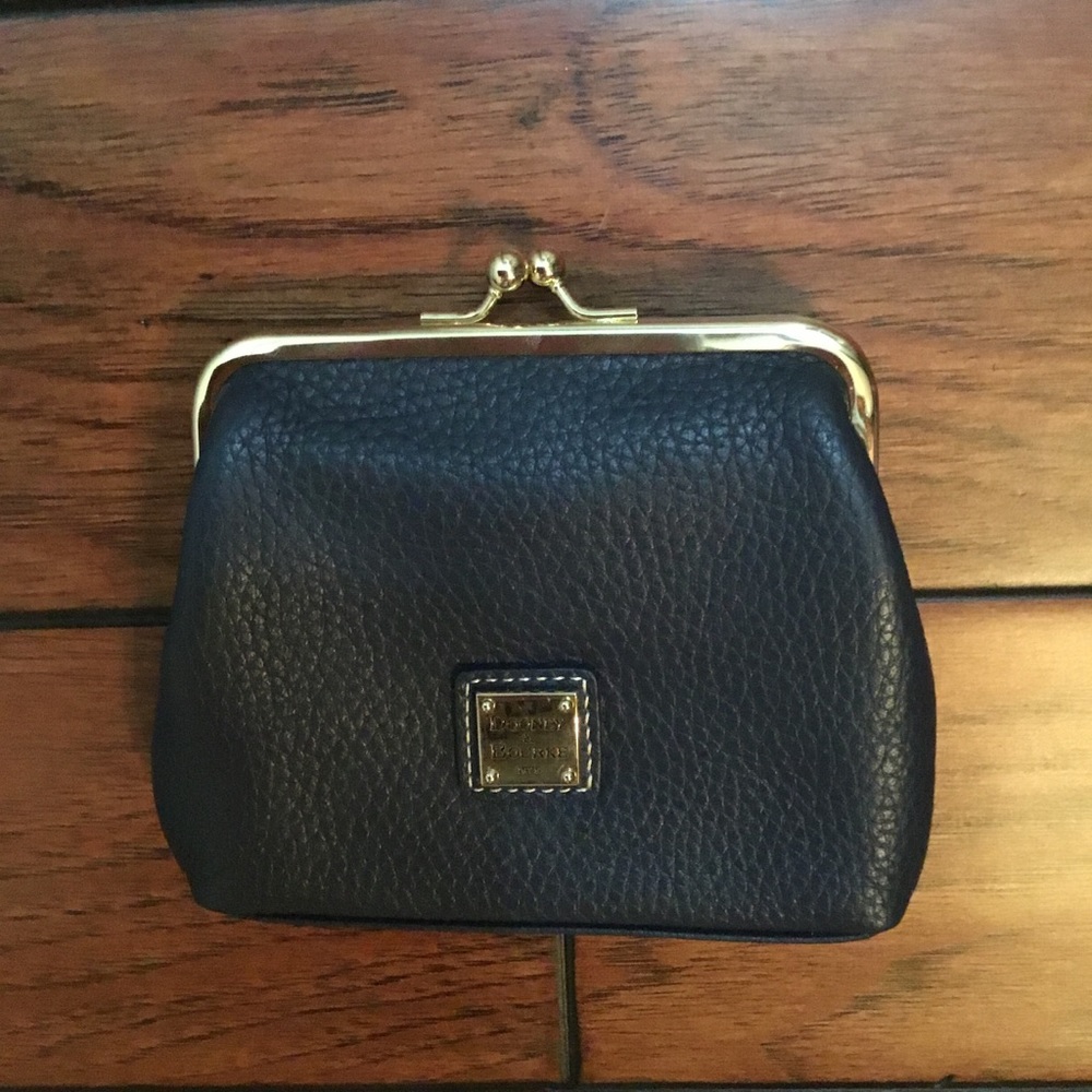 Dooney & Bourke Blue Pebbled Leather Coin Purse